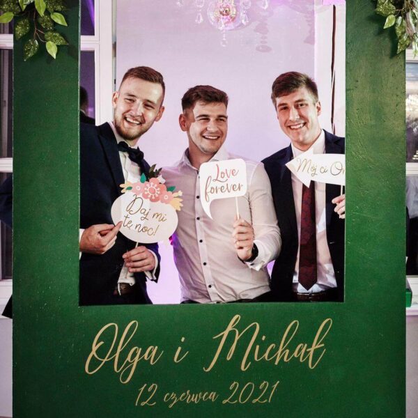 Naklejka na ramkę do zdjęć z pozłacaną czcionką