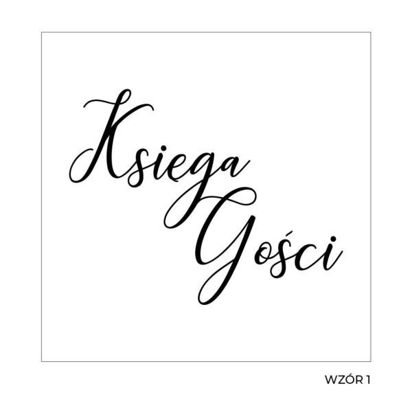 Wzór 1 Księgi gości w kolorze białym.