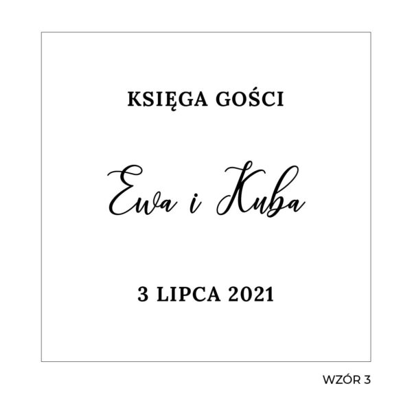 Wzór 3 Księgi gości w kolorze białym.