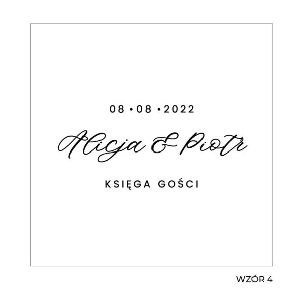 Wzór 4 Księgi gości w kolorze białym.