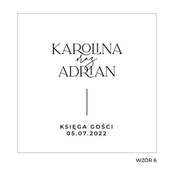 Wzór 6 Księgi gości w kolorze białym.