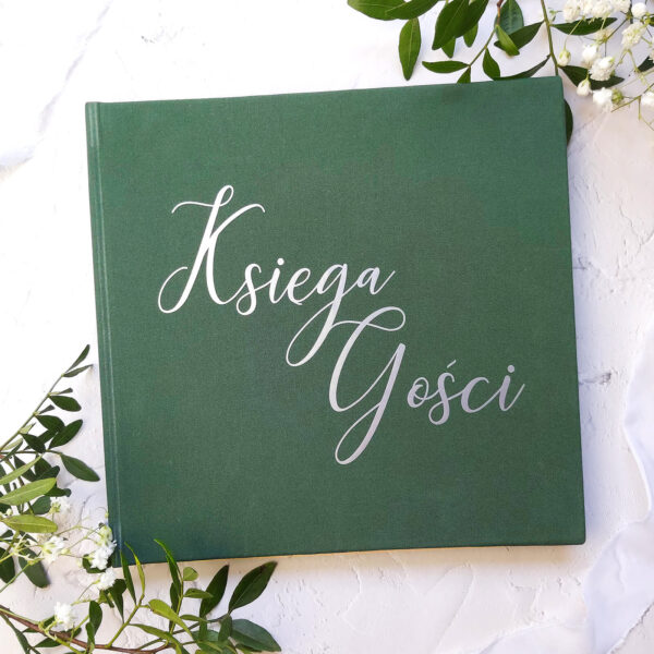 Księga gości z kolorze zielonym