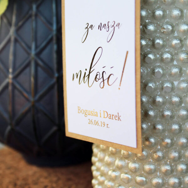 Zawieszki ślubne eco złoto