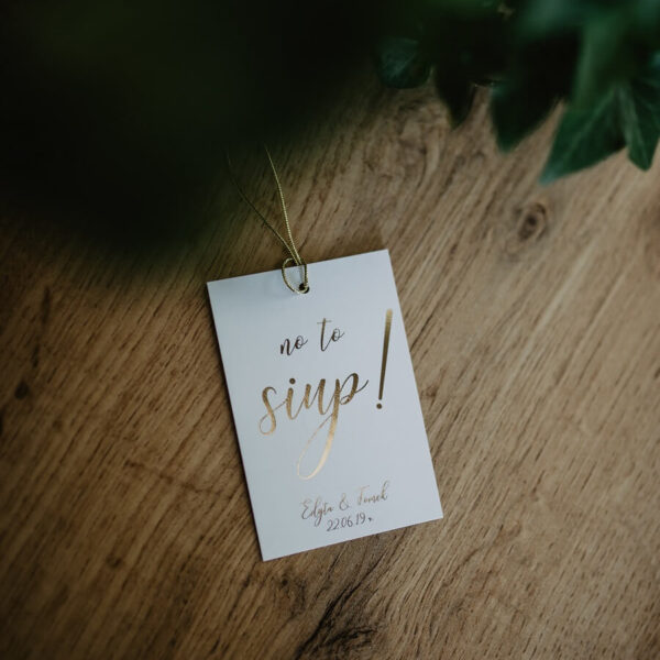 Zawieszki ślubne proste złotko