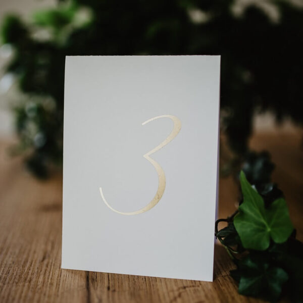 Numery stołów proste złotko