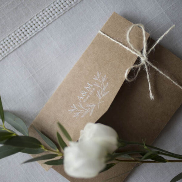 Koperta na zaproszenie w stylu eco