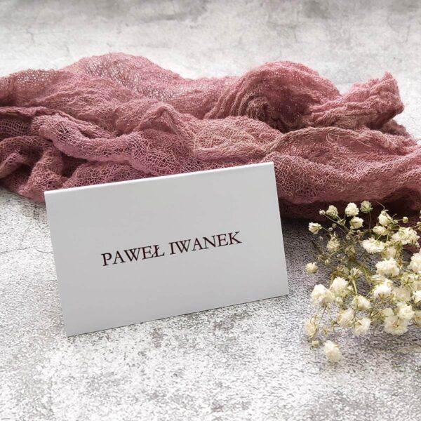 Prosta winietka z serii Bordo - biała