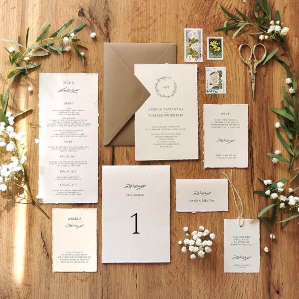 Papeteria weselna vintage