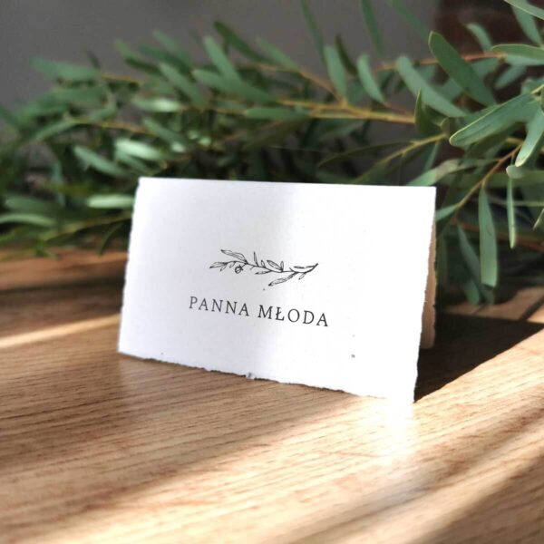 Stojąca vintage winietka ślubna