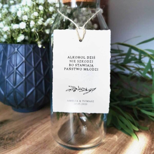 Biała zawieszka ślubna vintage