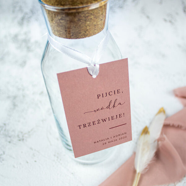 Zawieszki ślubne różowe