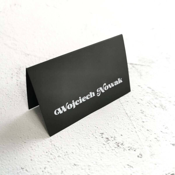 Klasyczna czarna winietka z białym drukiem