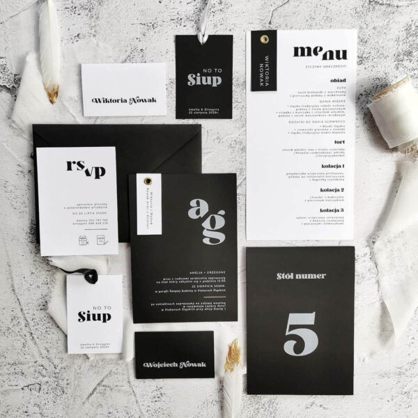 Elegancka papeteria ślubna