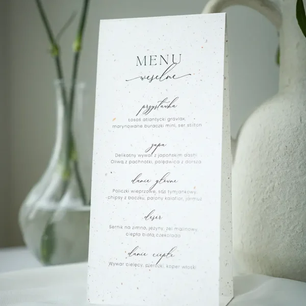 Dwustronne, stojące menu w kolorze lastryko