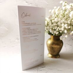 Eleganckie menu w kolorze pudrowego różu