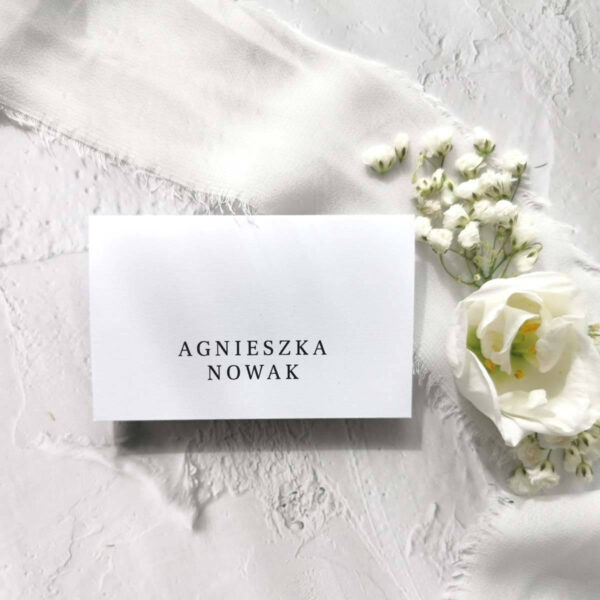Ślubna winietka w imieniem i nazwiskiem