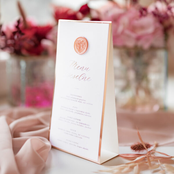 Stylowe menu ROSEGOLD