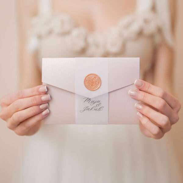 Zaproszenie ślubne, panna młoda