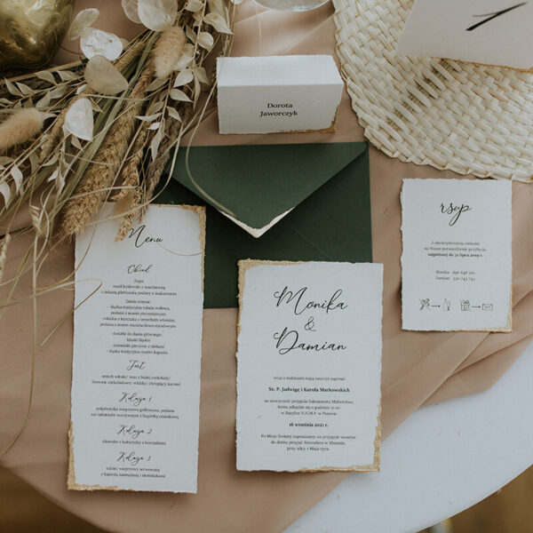 Zaproszenia ślubne Golden Edge