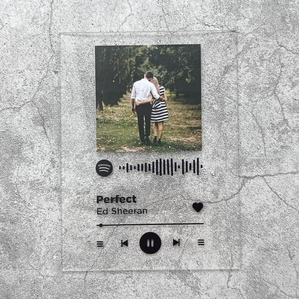 Muzyczne zdjęcie bez podstawki w czarnym kolorze