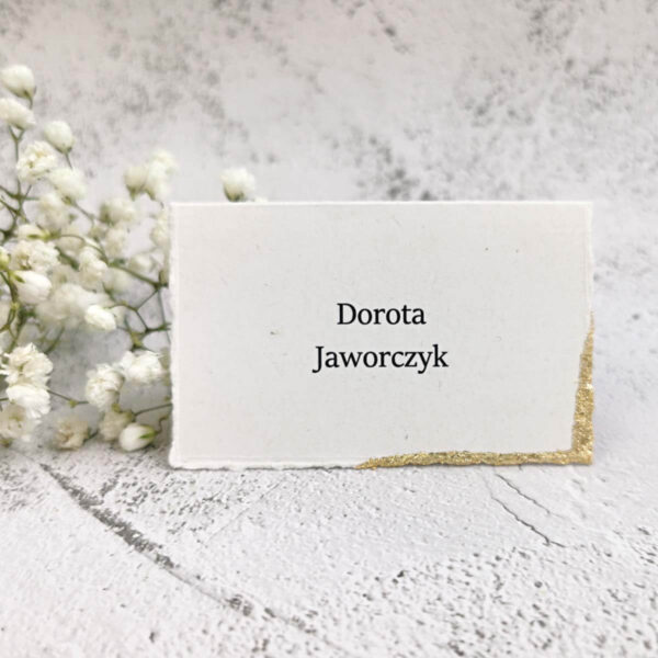 Prosta winietka weselna ze złotym brzegiem