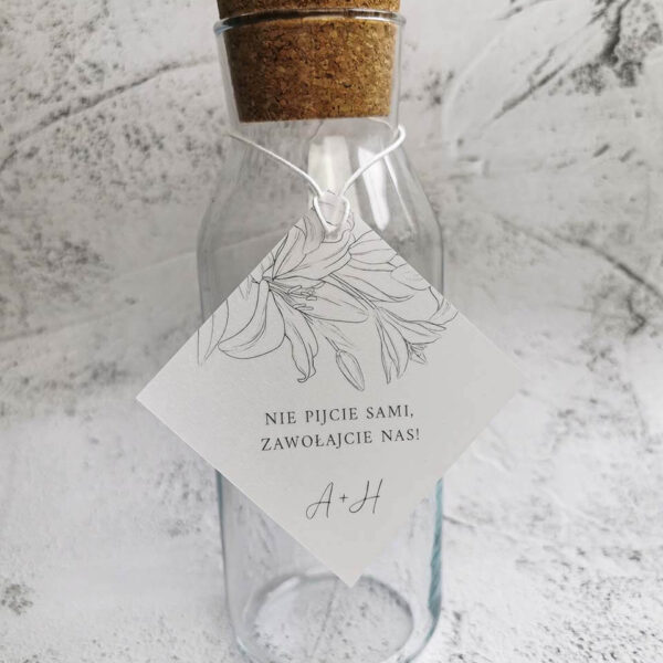 Zawieszka na alkohol z kwiecistym wzorem