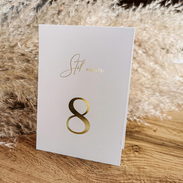 wzór "Szyfon" numer stołu na wesele AB for Wedding