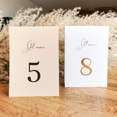 Numery stołów na wesele - wzór Szyfon