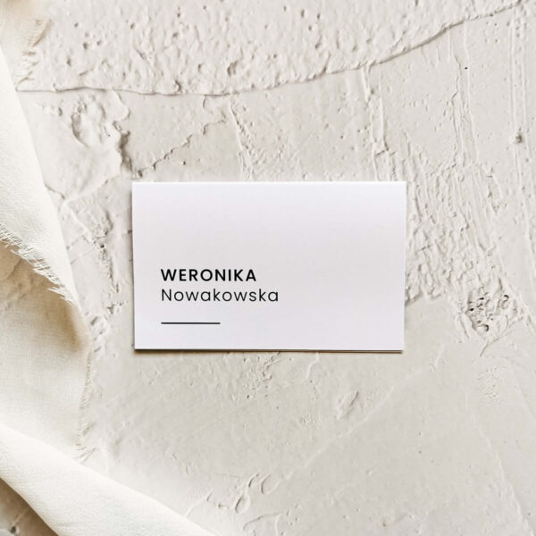 Elegancka biała winietka