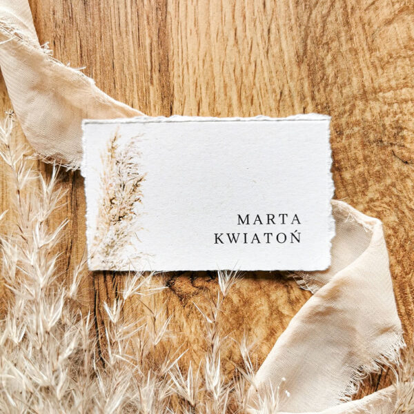 Winietka weselna na stół płaska - trawa pampasowa - boho - AB for Wedding
