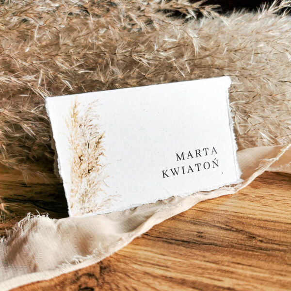 Winietka weselna na stół - trawa pampasowa - boho - AB for Wedding