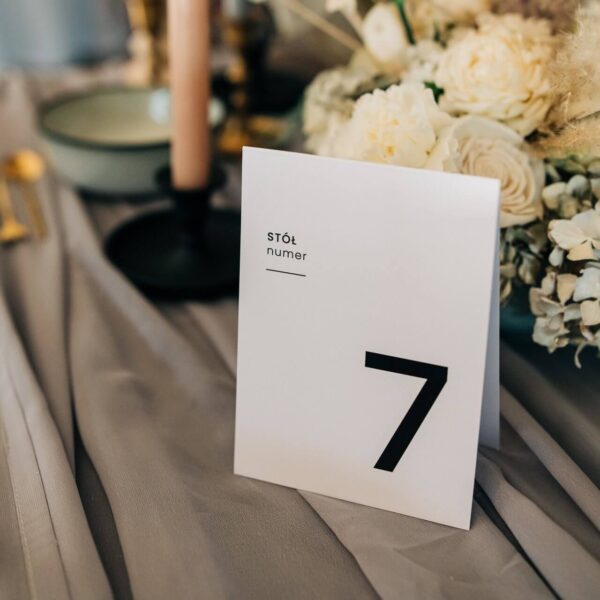 Numery na stół weselny