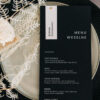 Menu weselne mono - czarne.