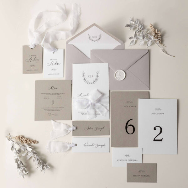 Zaproszenia ślubne.