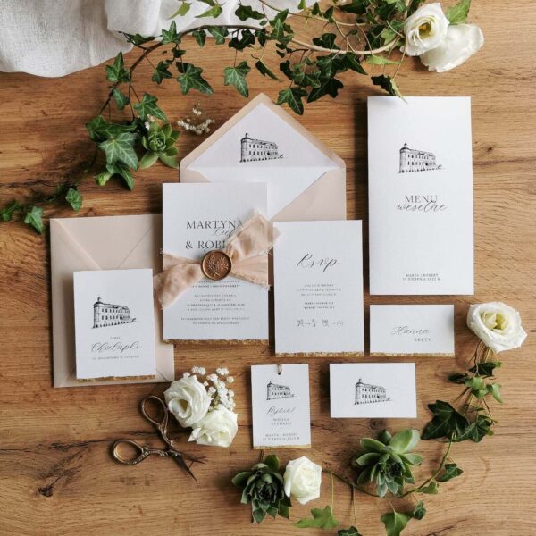 Papeteria z wzorem zamkiem chalupki