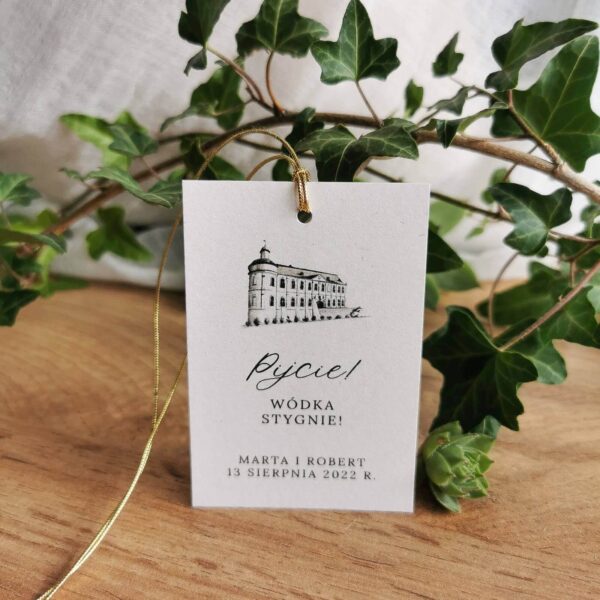 Zawieszka na alkohol w kolorze beżu