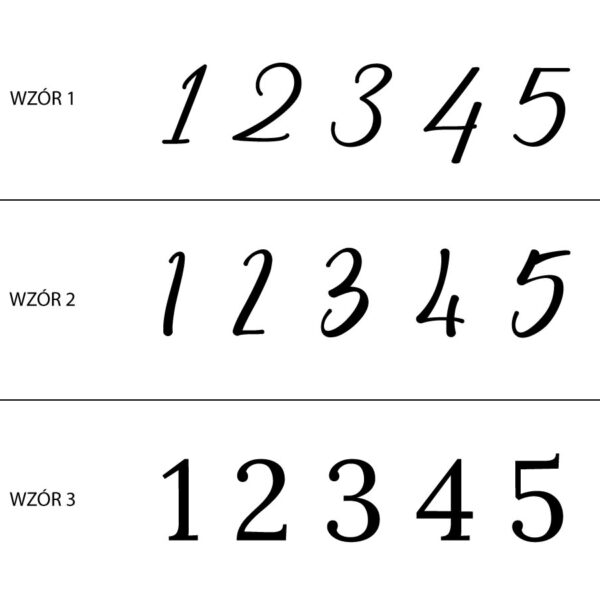 Wzory numerów na butelki
