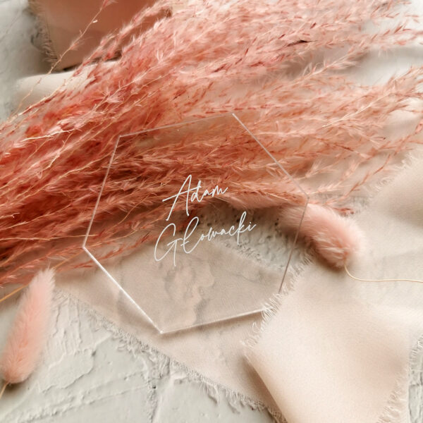 Przeźroczysta winietka - heksagon