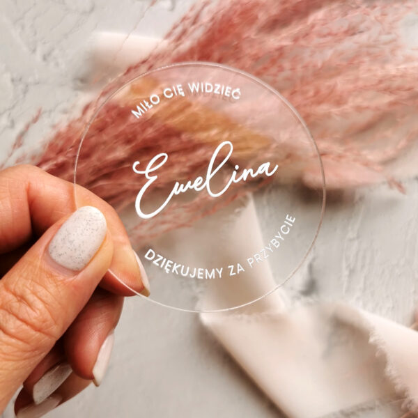 Okrągła winietka plexi