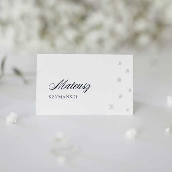 Winietka weselna z perłowymi zdobieniami