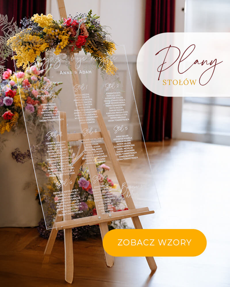 Plany stołów na wesele - baner