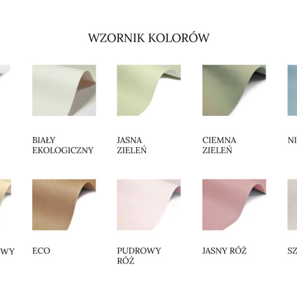 Wzornik kolorów na zawieszki ; naklejki ; podziękowania