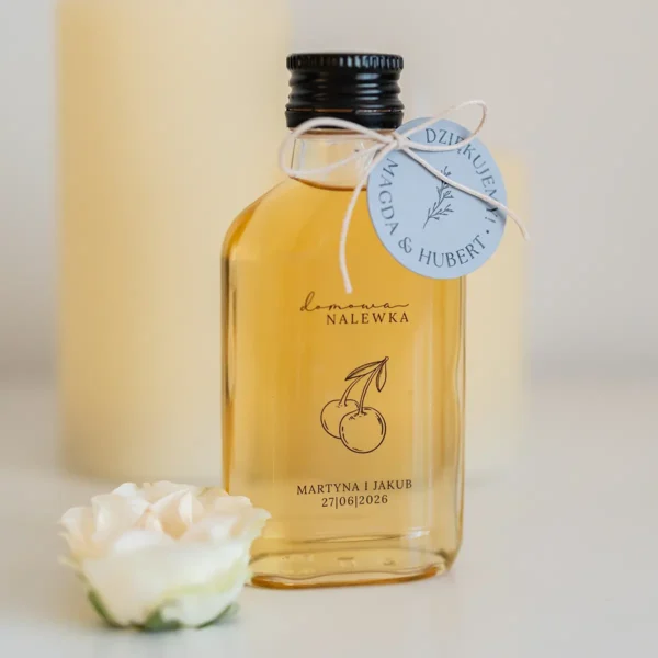 Przezroczyste prostokątne naklejki na podziękowania, minimalistyczny styl.