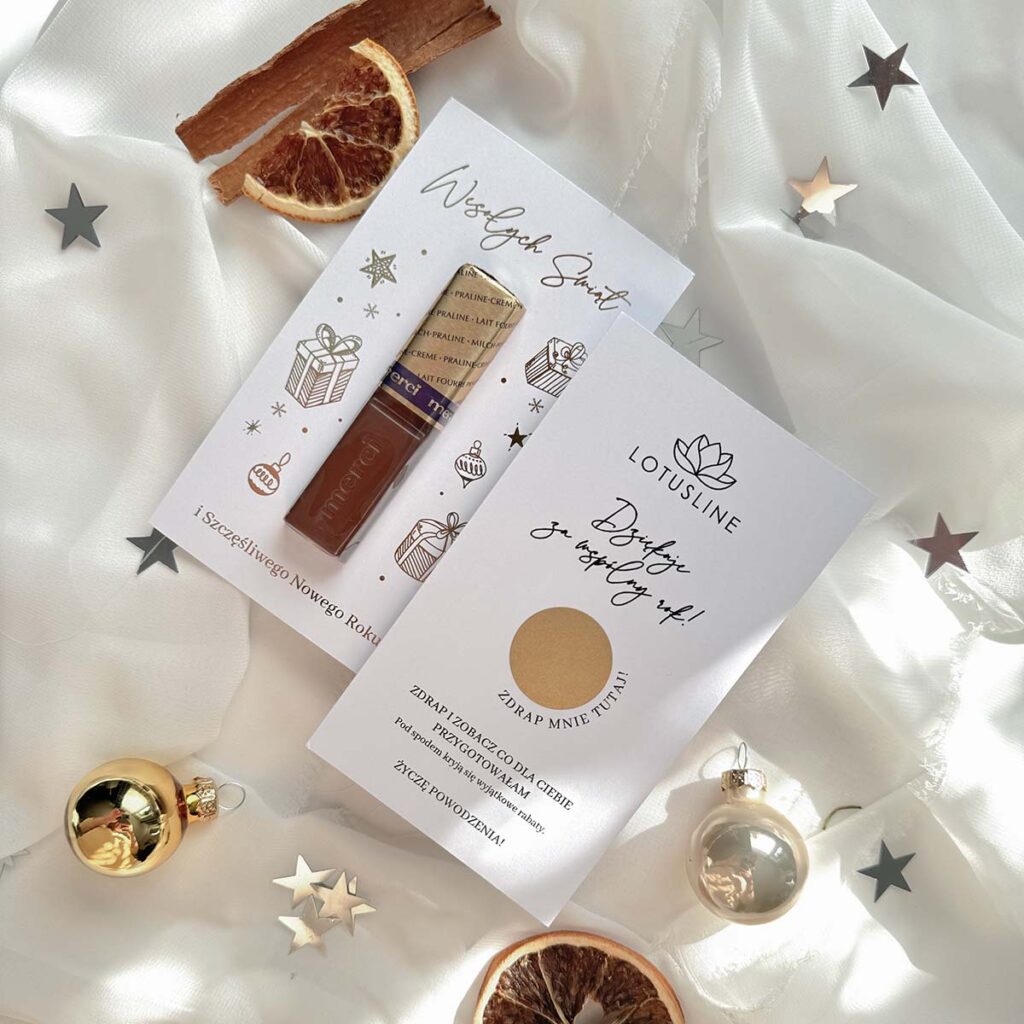 Mini prezent świąteczny ze zdrapką