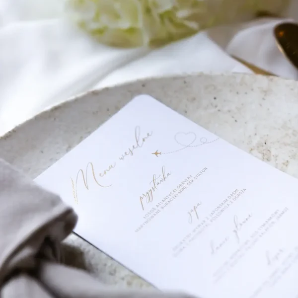 Menu podróżne złocone