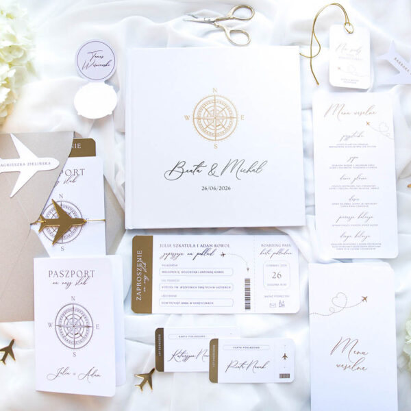 Kolekcja dodatków slubnych z serii podróżnej