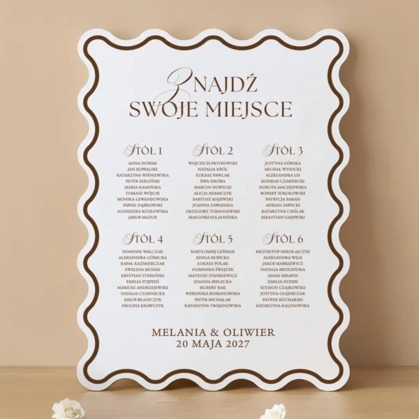 Plan stołów Modern Wave