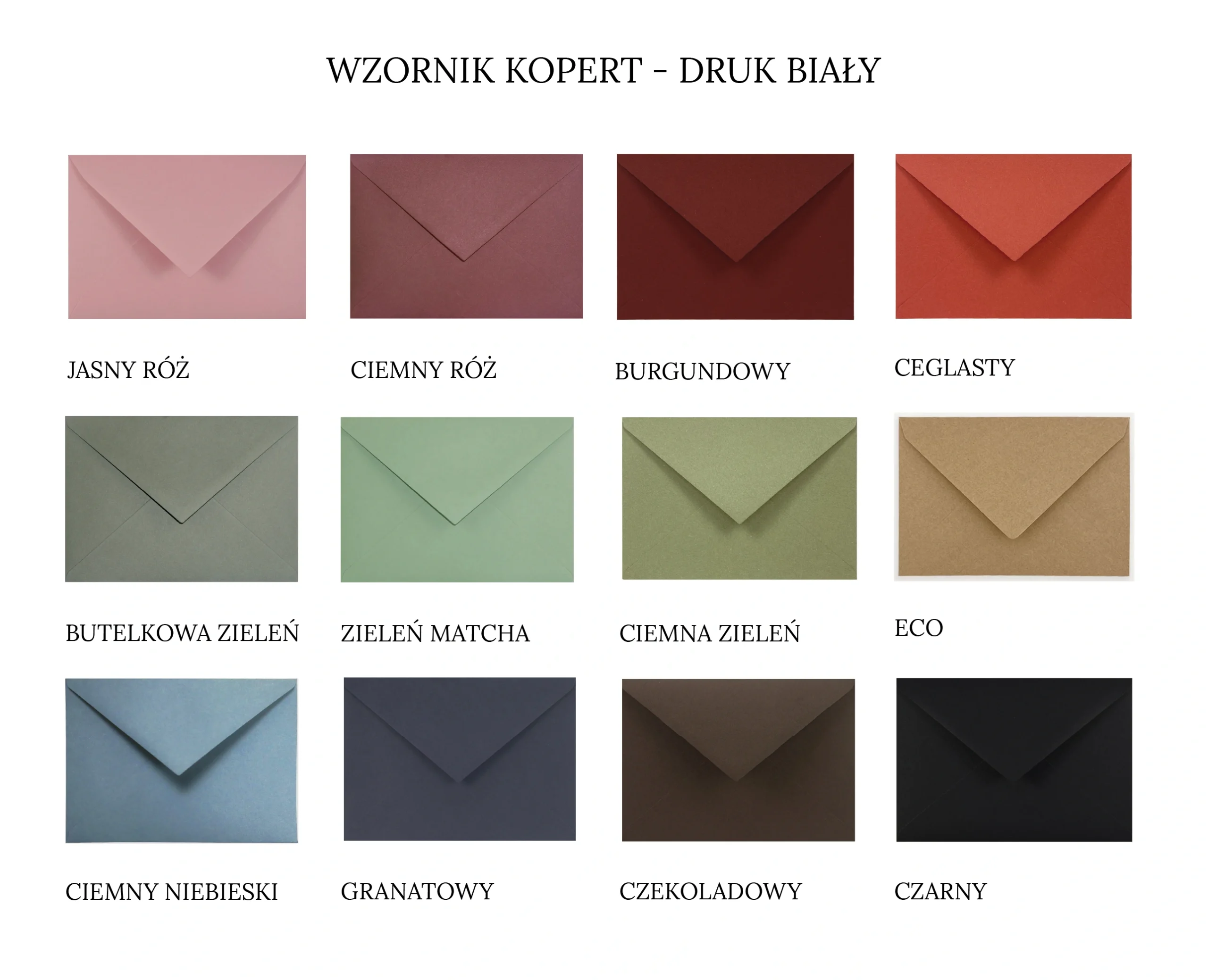 wzornik kopert dla białego druku