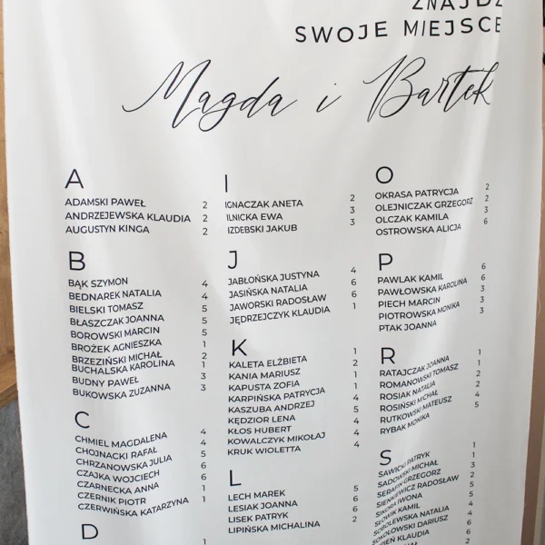 Zbliżenie na plan stołów na materiale