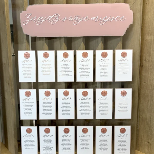Plan stołów glamour - folder Rose Glod